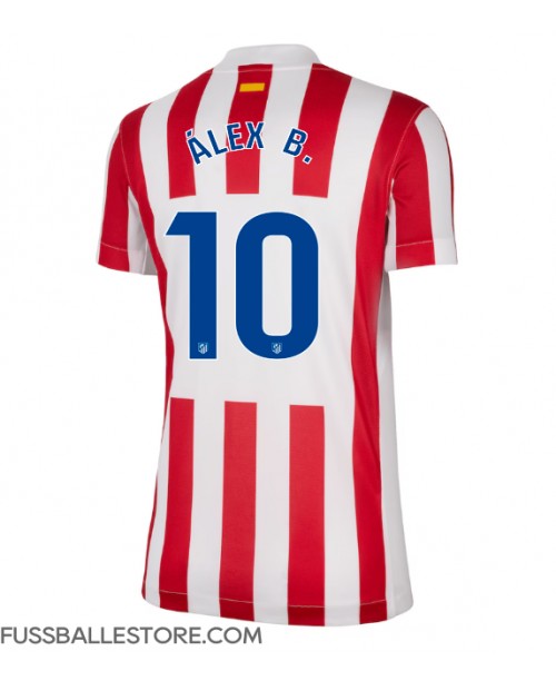 Günstige Atletico Madrid Alex Baena #10 Heimtrikot Damen 2025-26 Kurzarm Günstige Atletico Madrid Alex Baena #10 Heimtrikot Damen 2025-26 Kurzarm